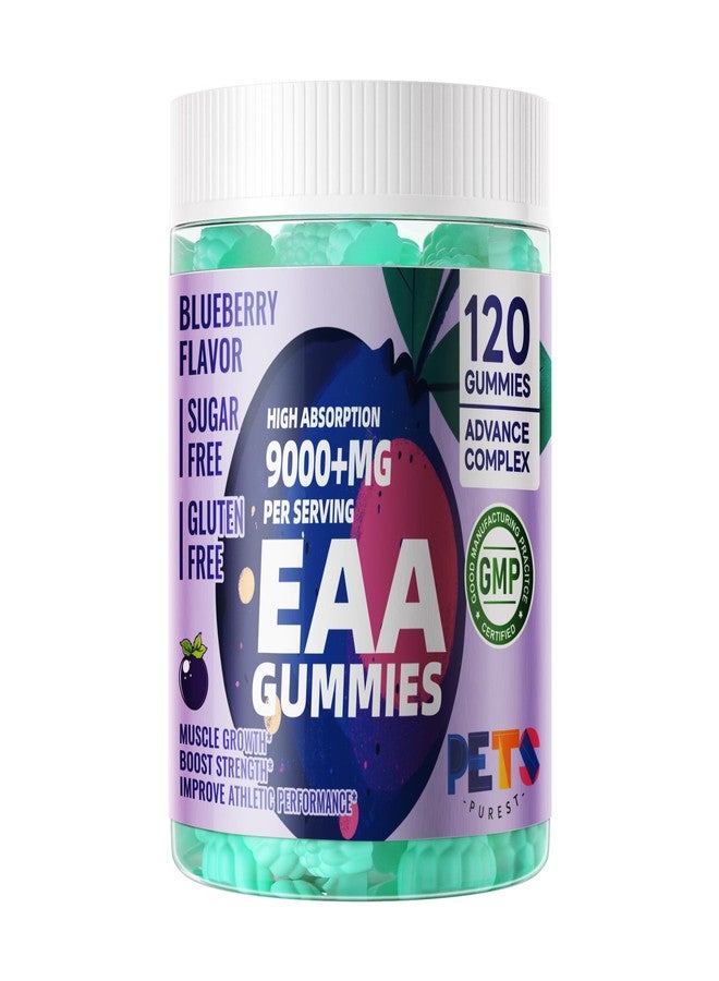 Pets Purest EAA Gummies 120 Gummies (Blueberry),Essential Amino Acids - All 9 Essential Aminos (EAA) and All Branched-Chain Aminos (BCAAs), Non-GMO, Gluten Free, Vegetarian Friendly - Image 2